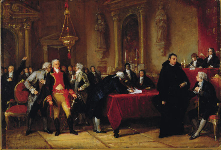 Boceto para la firma del acta de la Independencia